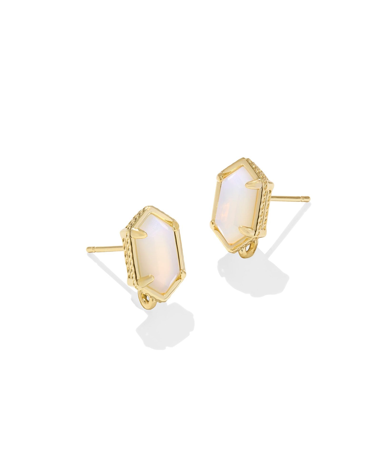 Sale Hallie Gold Convertible Drop Earrings Opalite Illusion