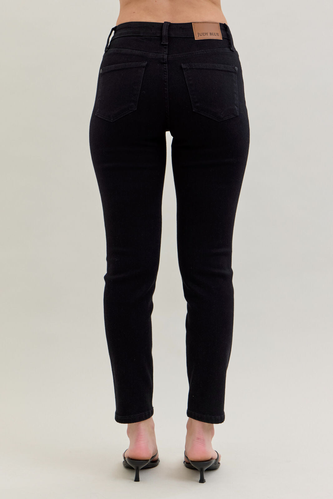 Mid-Rise Black Slim Fit Jeans