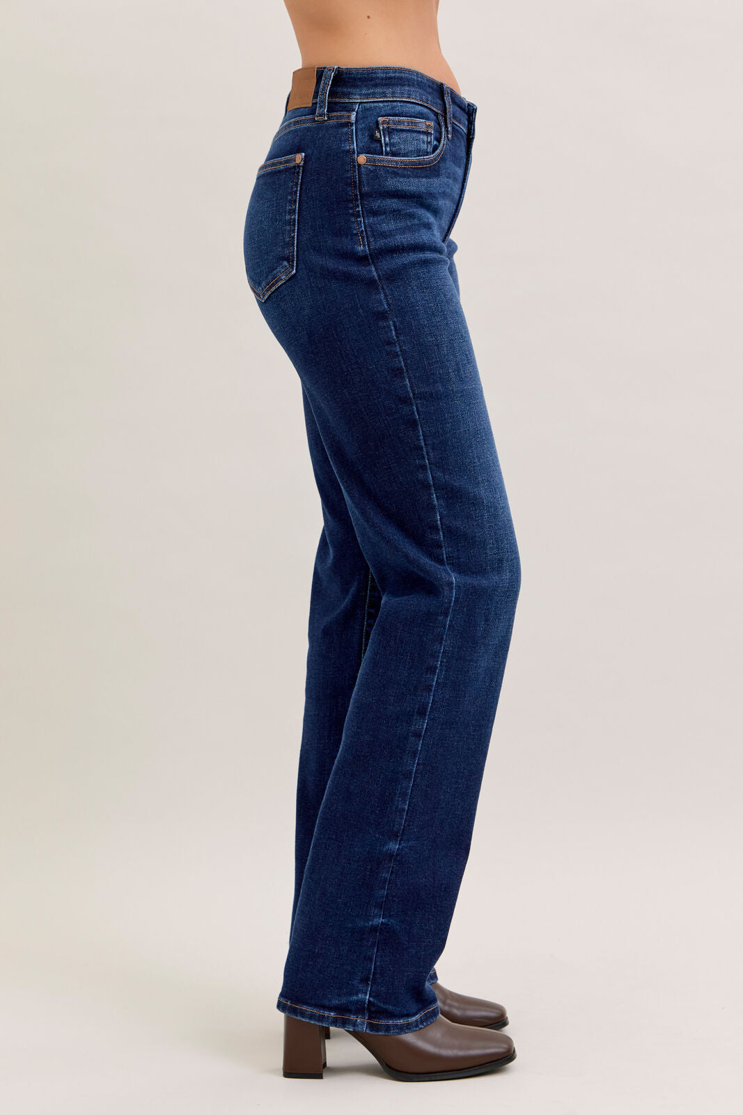 Mid-Rise Straight Jeans - Long