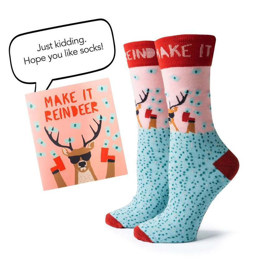 Two Left Feet Holiday Gift Card & Sock Set 6 Designs