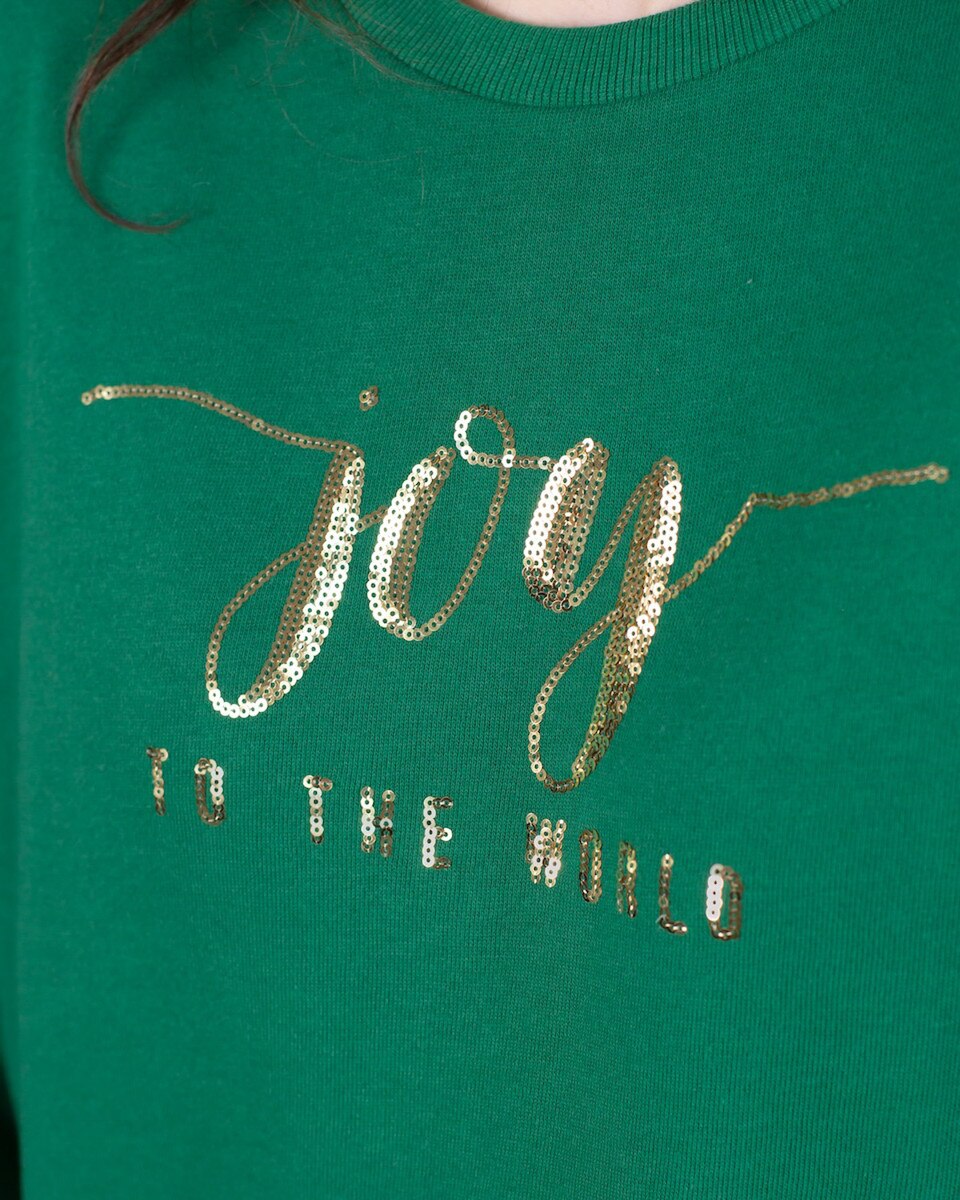 Sale Joy To The World Sequin Sweatshirt