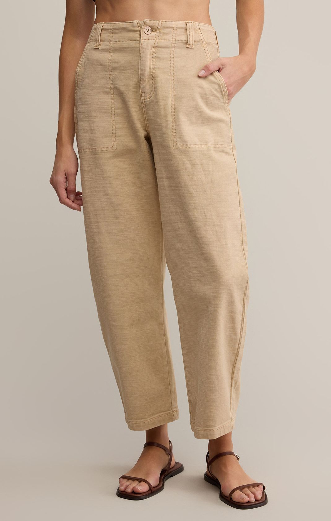 Olive Twill Pant Biscuit