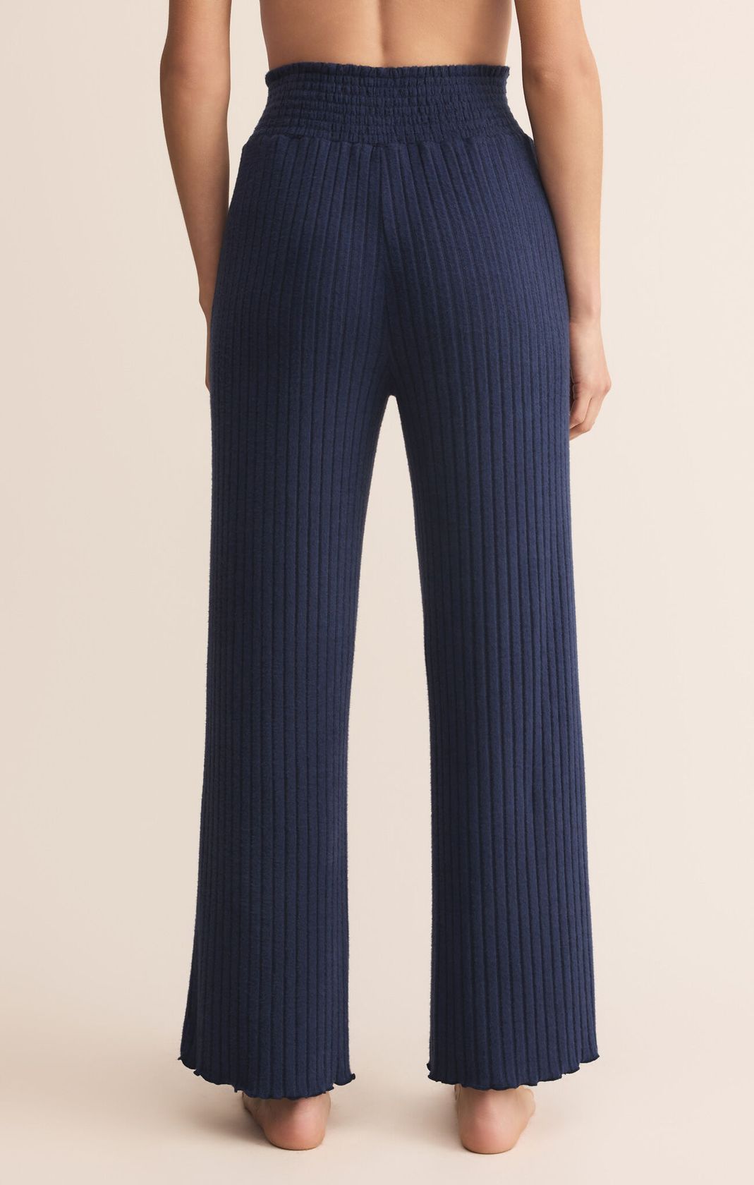 Sale Dawn Smocked Rib Pant Blue Sapphire