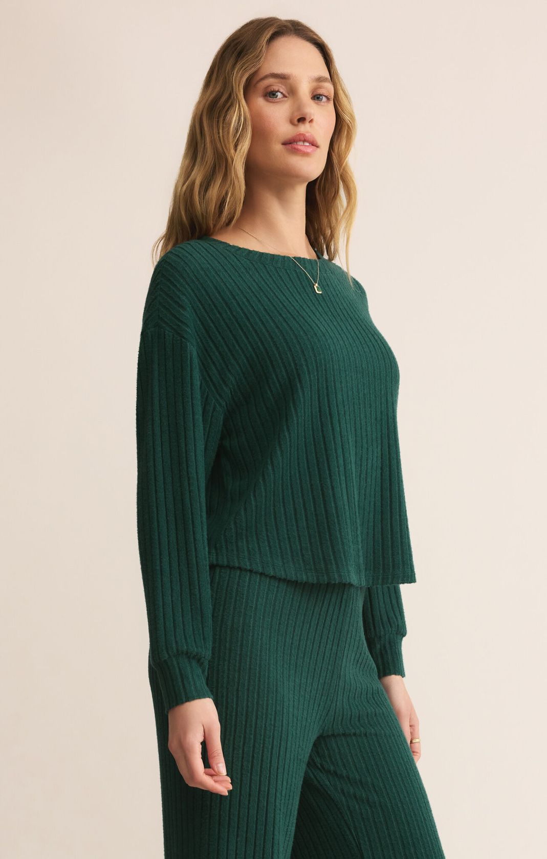 Sale Elfie Rib Long Sleeve Top Mistletoe
