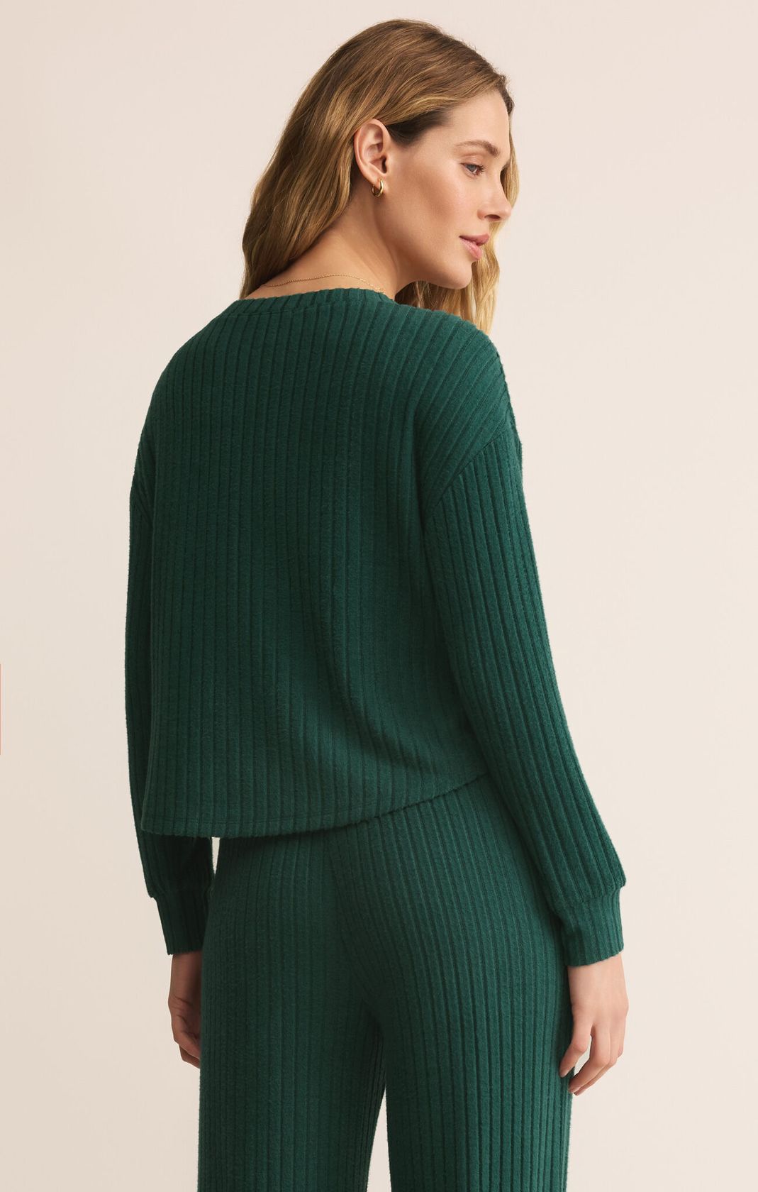Sale Elfie Rib Long Sleeve Top Mistletoe