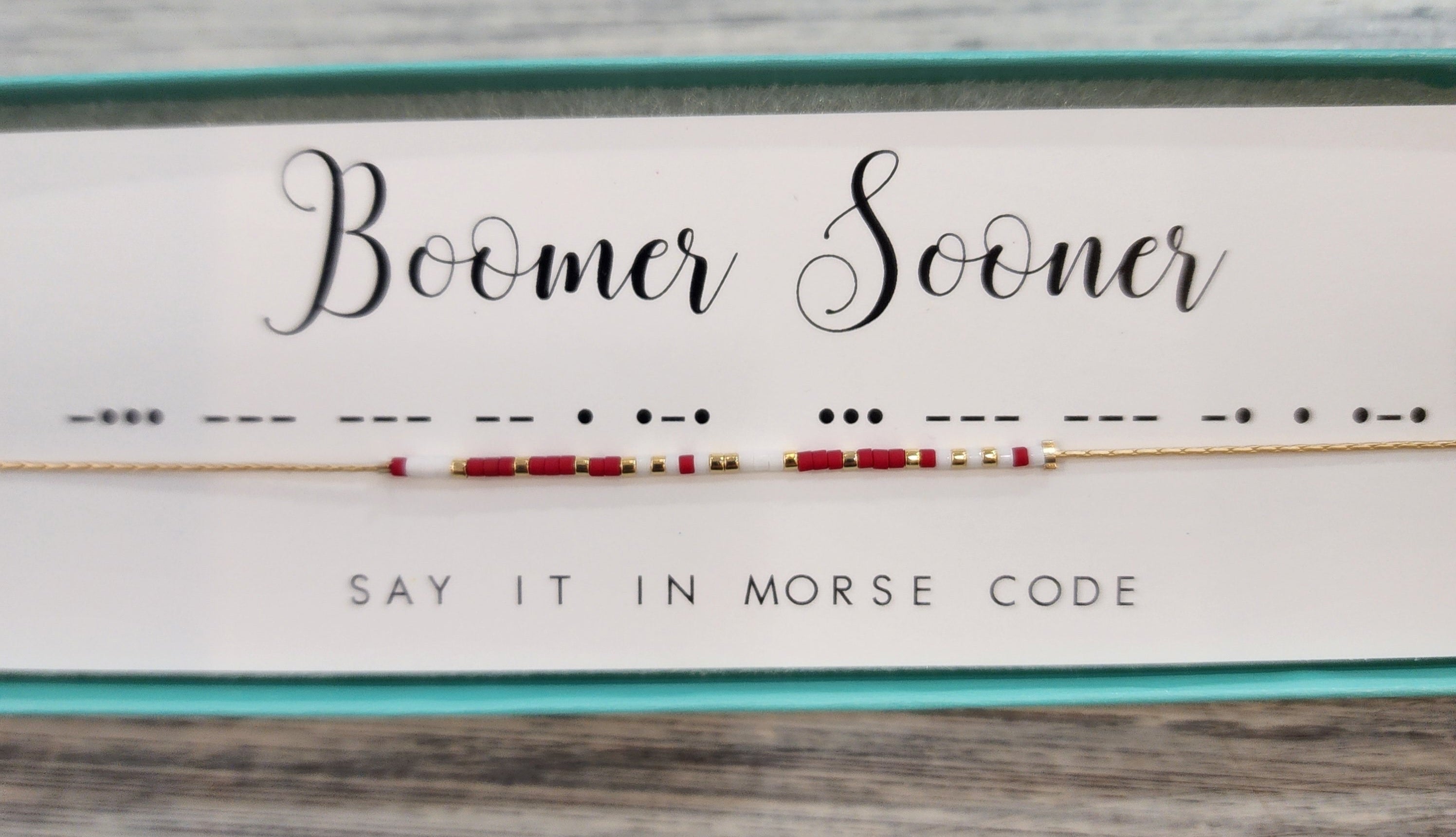 Boomer Sooner Dot & Dash Necklace