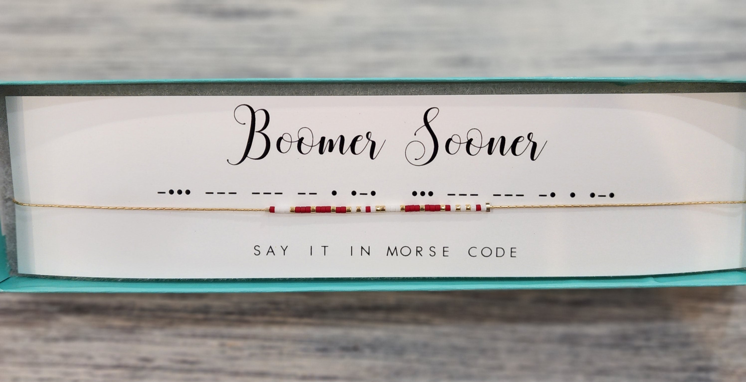 Boomer Sooner Dot & Dash Necklace