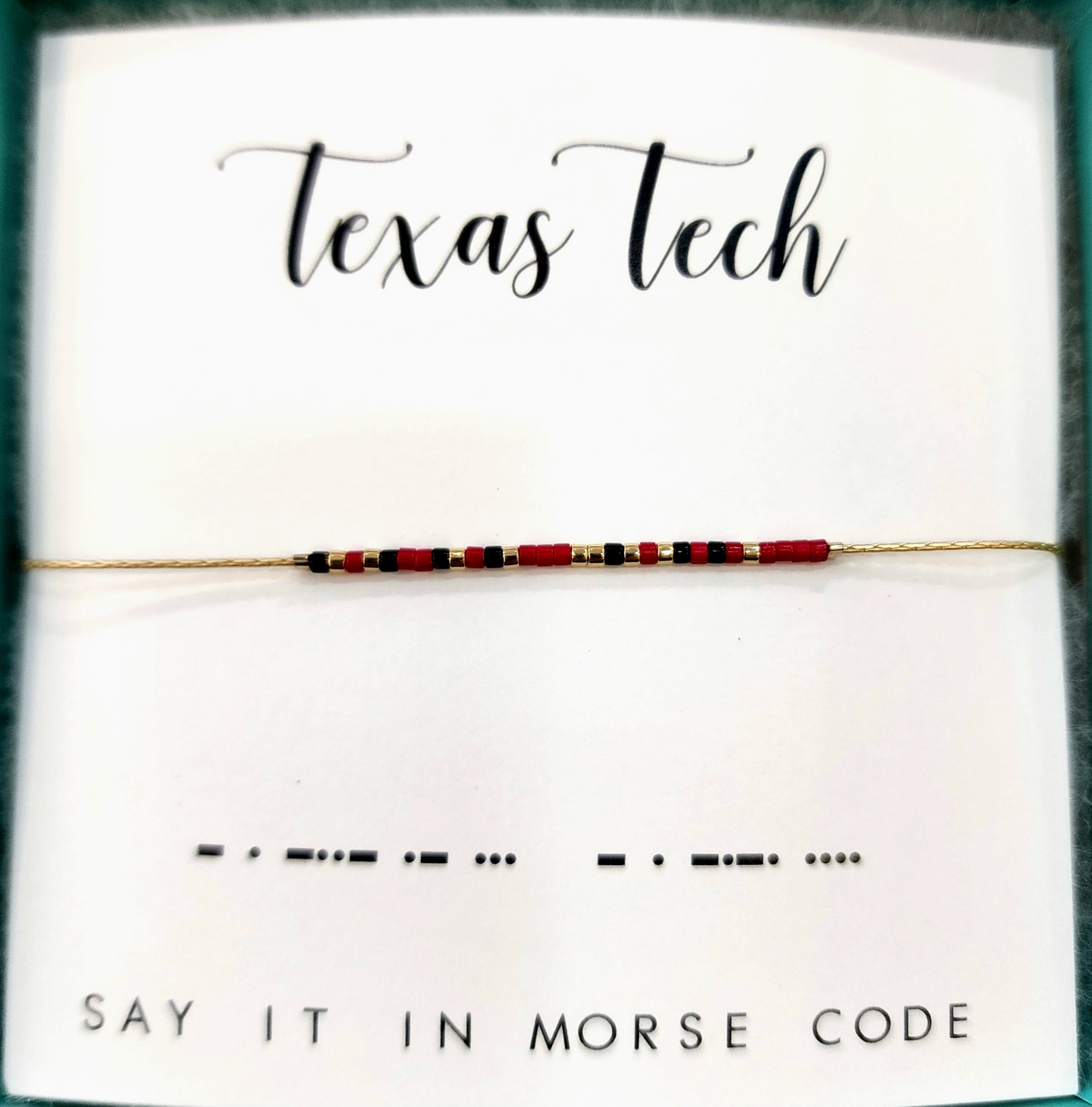 Texas Tech Dot & Dash Bracelet