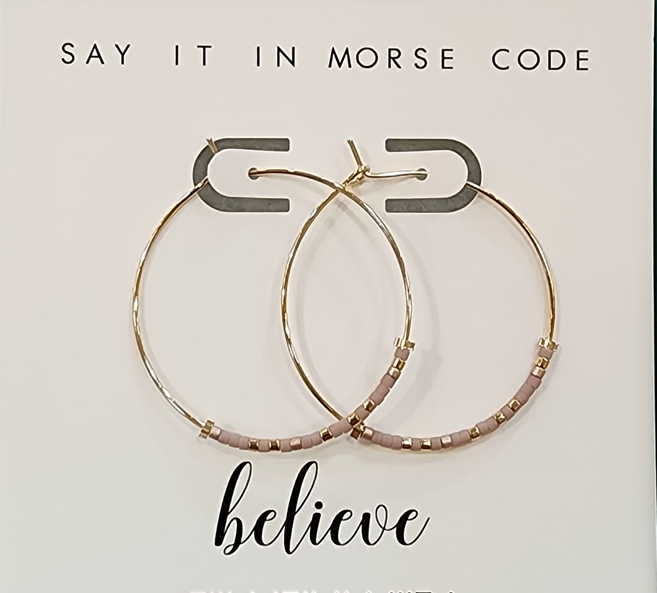 Believe Dot & Dash Hoop Earrings