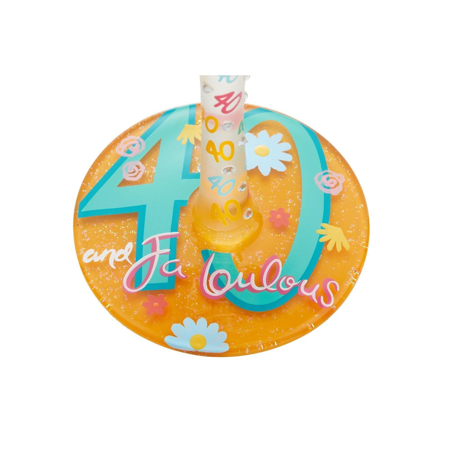 Lolita Wine Glass Happy 40th Birthday