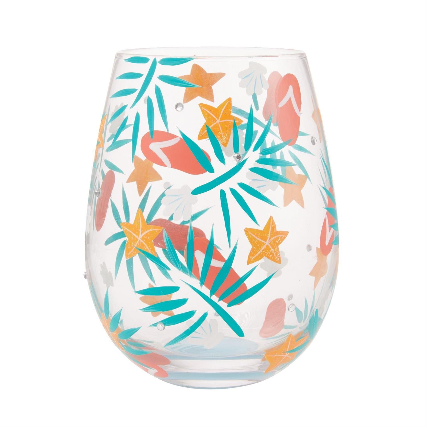 Lolita Stemless Wine Glass Beachful Bliss