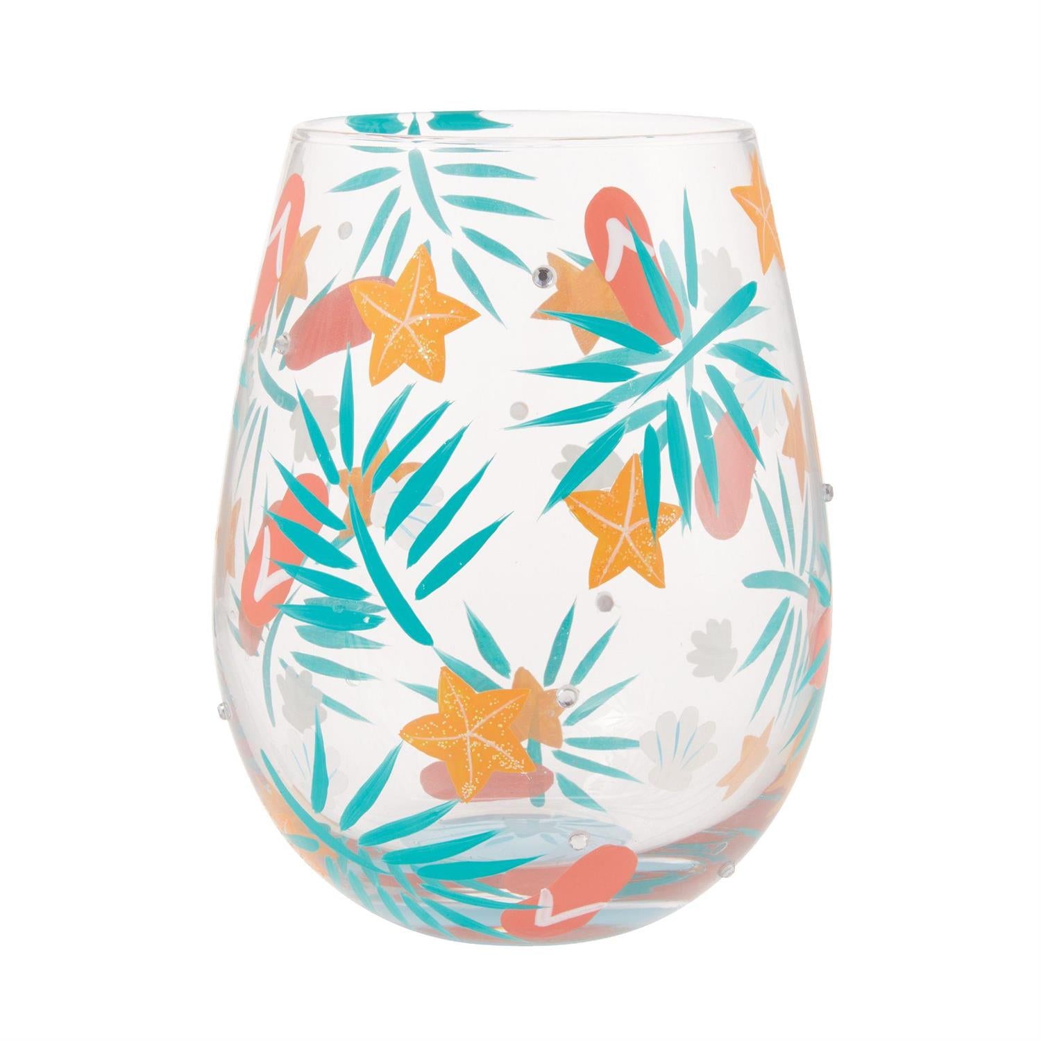 Lolita Stemless Wine Glass Beachful Bliss