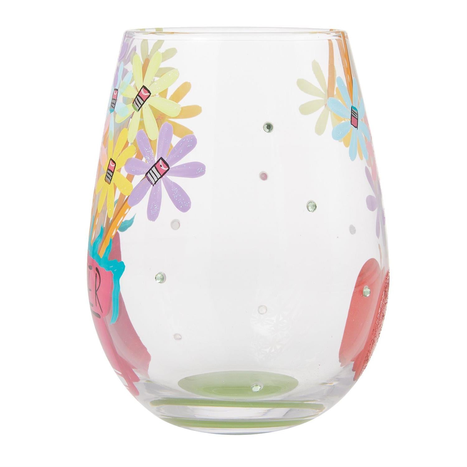 Lolita Stemless Wine Glass Best Teacher Ever