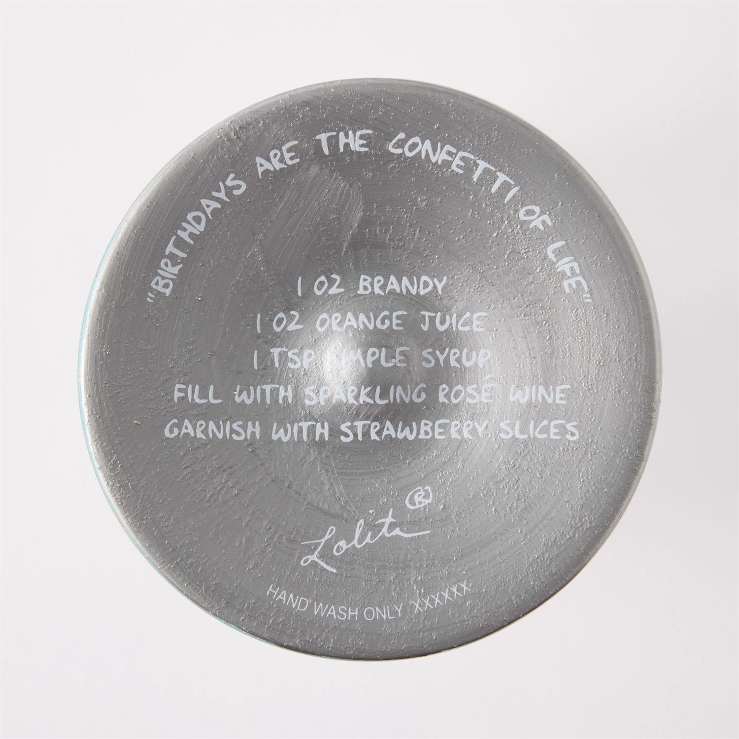 Lolita Wine Glass Birthdays are the Confetti of Life