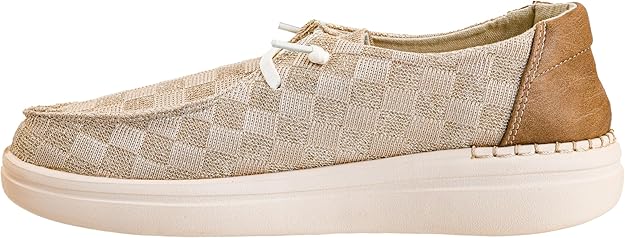 Kayak 2 Champagne Check Slip on Shoes