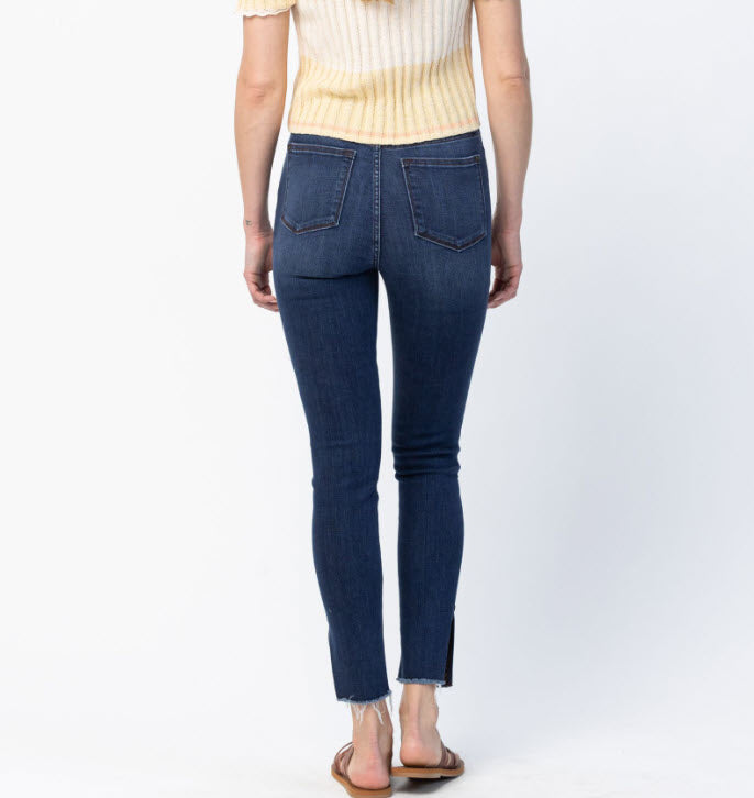 Sale High Waist Slit Skinny Jeans