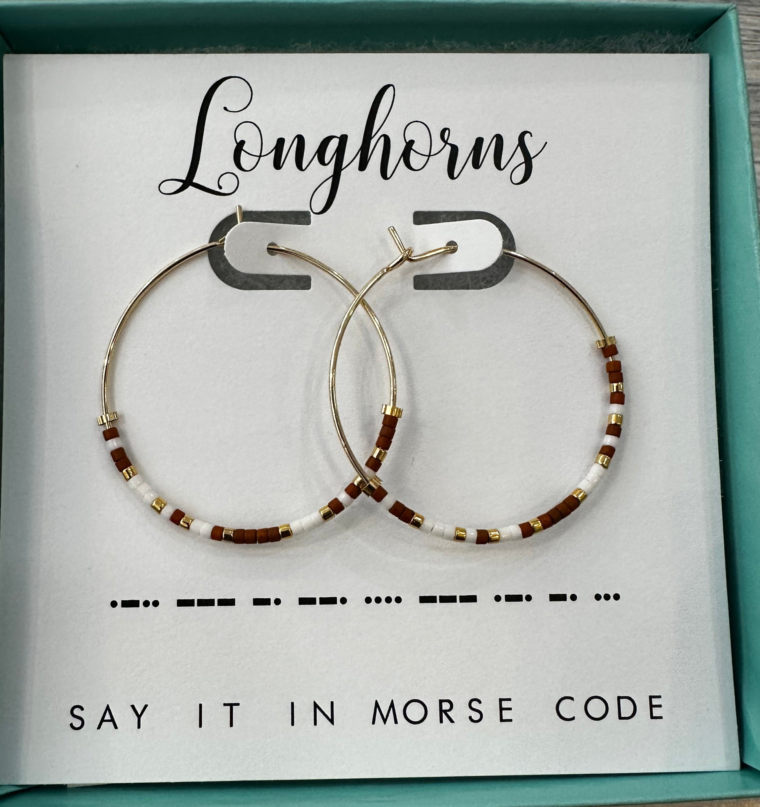 Longhorns Dot & Dash Earrings