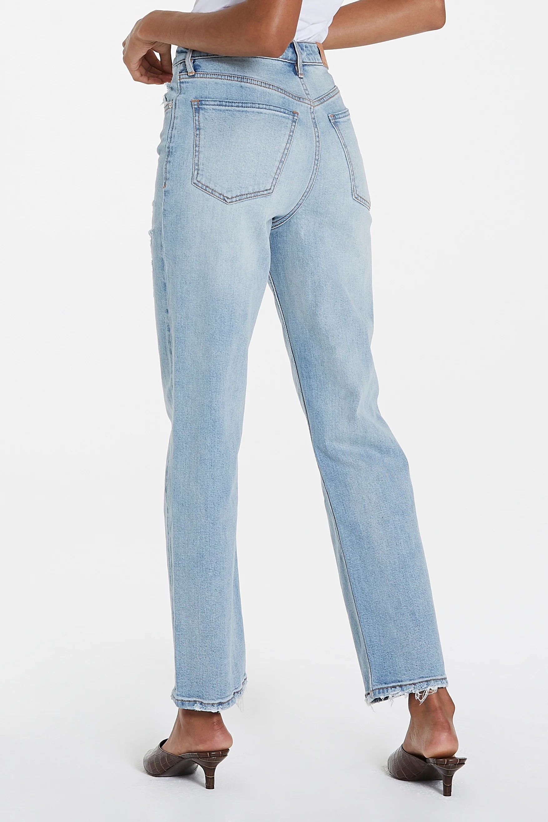 Sale 90s Ultra High Rise Ankle Straight Jeans Calabasas