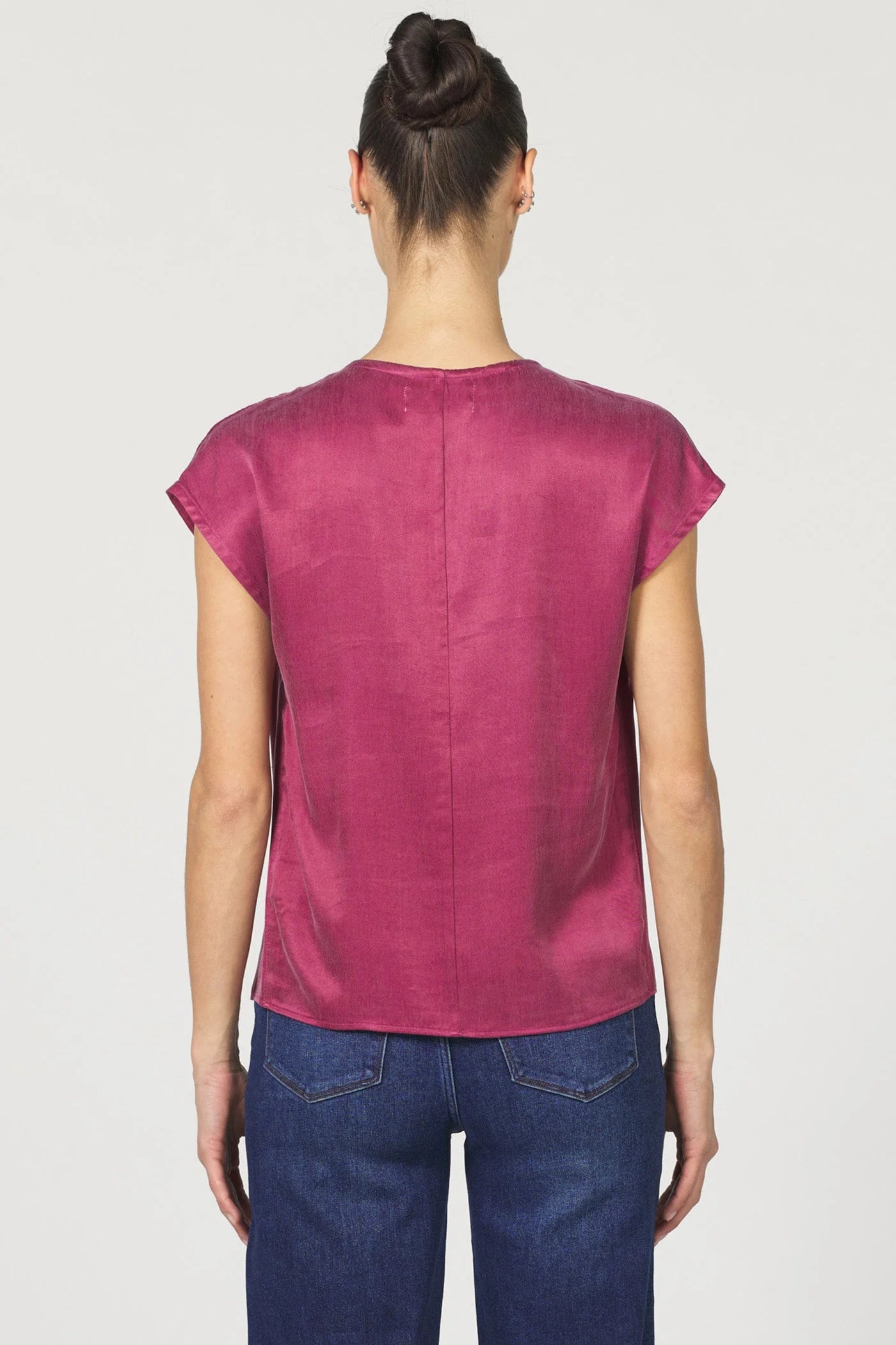 Sale Kristen Short Sleeve Blouse Dahlia Mauve