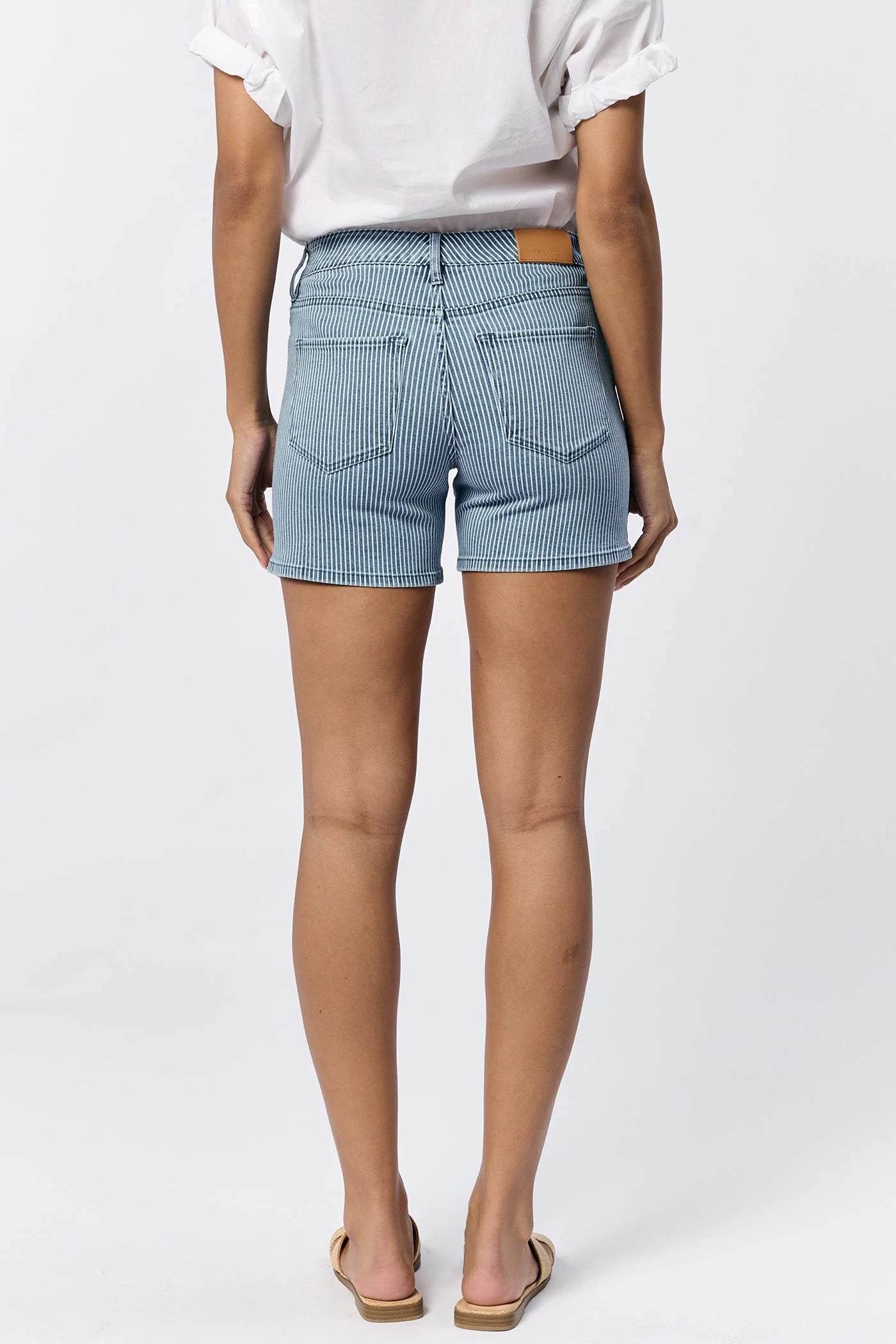 Final Sale Julian Denim Shorts Indigo Stripe