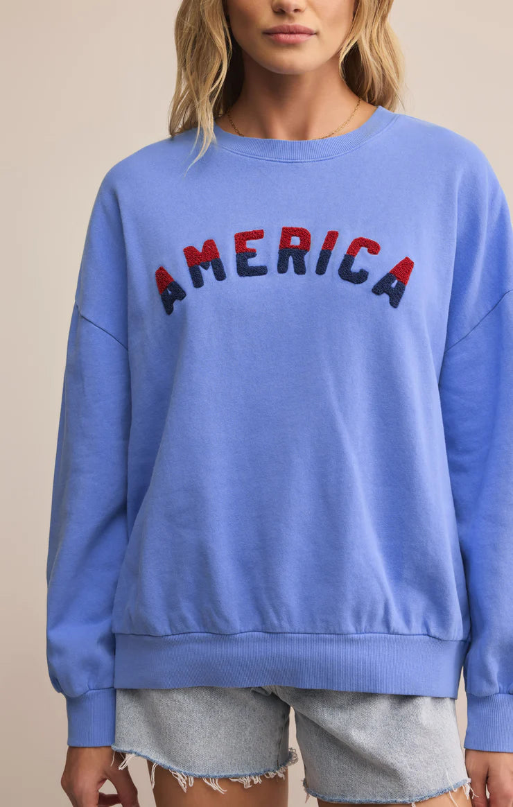 Sale America Sunday Sweatshirt Surf Blue