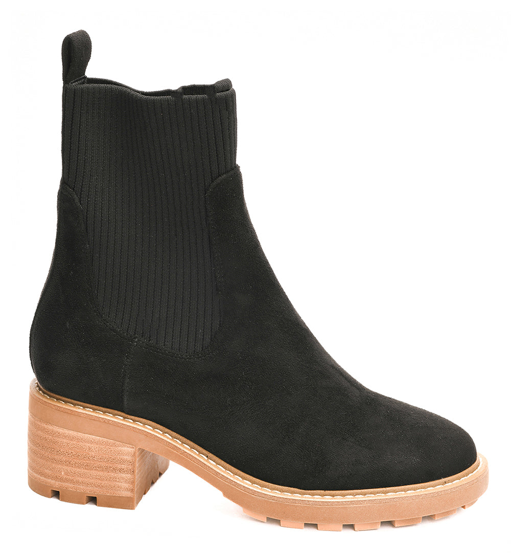Goodness Gracious Black Faux Suede Boots