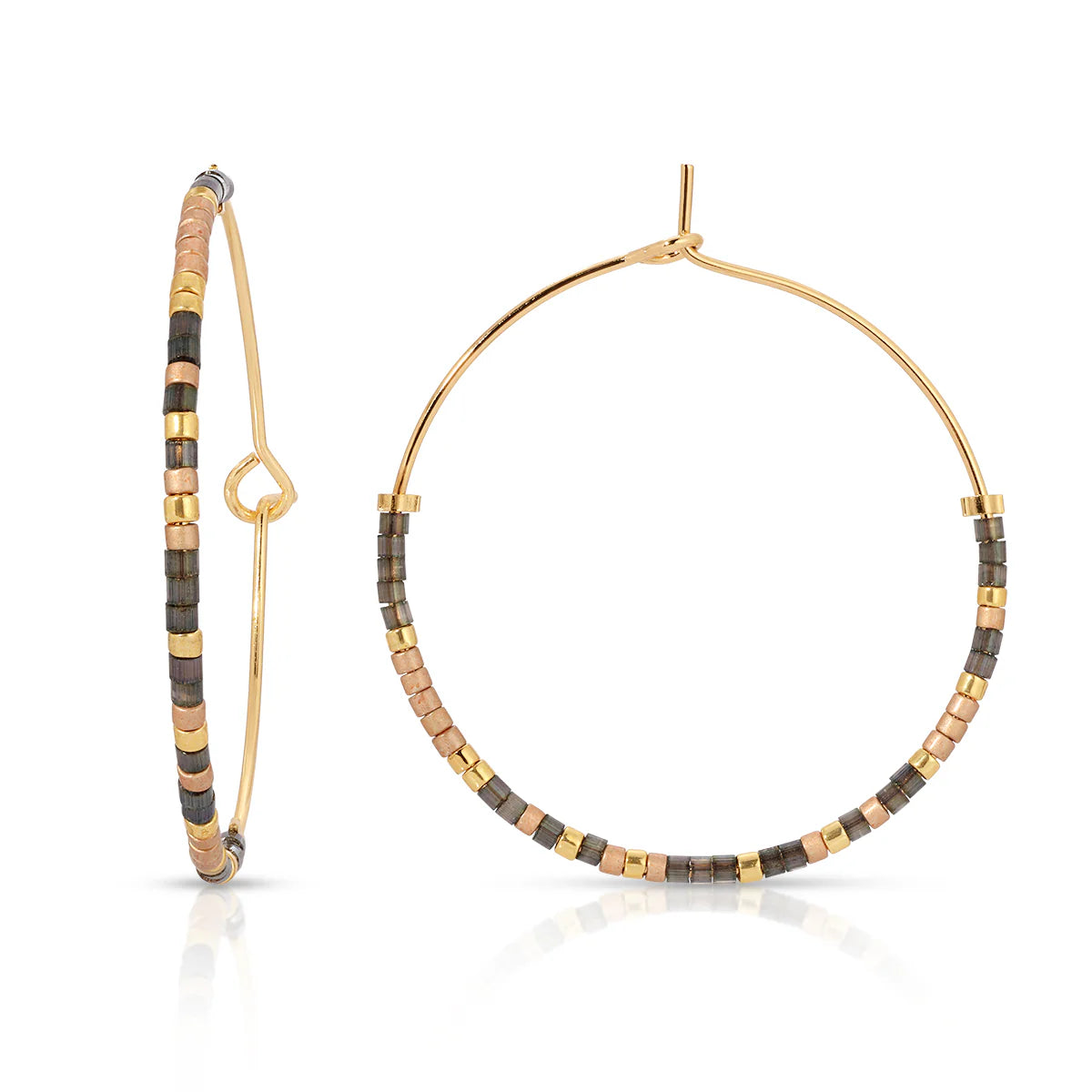 50 & Fabulous Dot & Dash Hoop Earrings