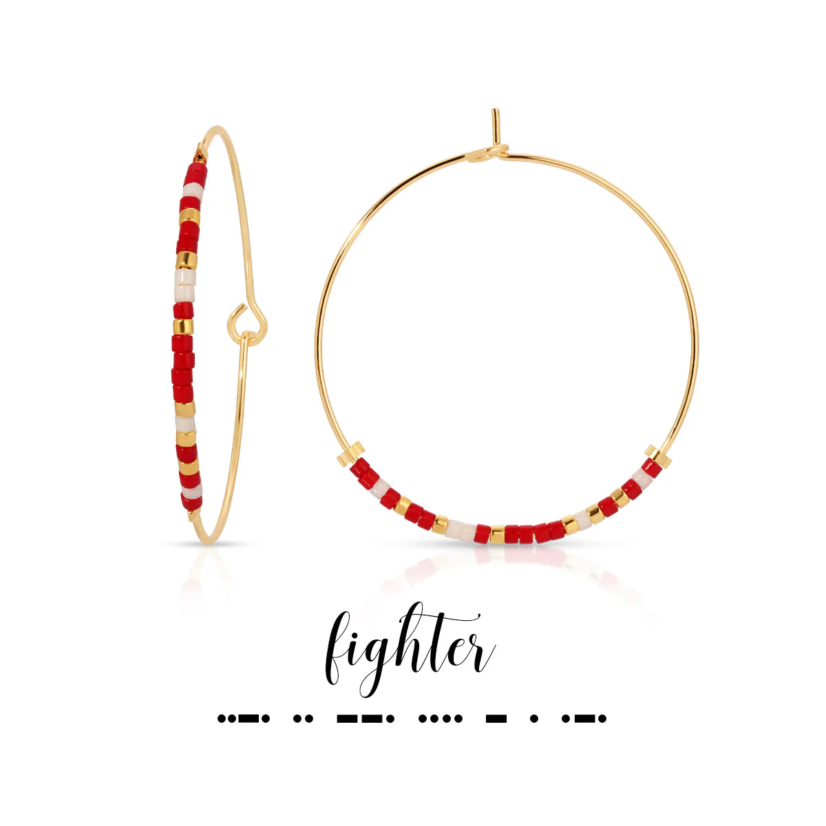 Fighter Dot & Dash Earrings