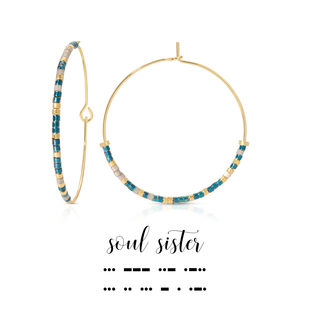 Soul Sister Dot & Dash Hoop Earrings