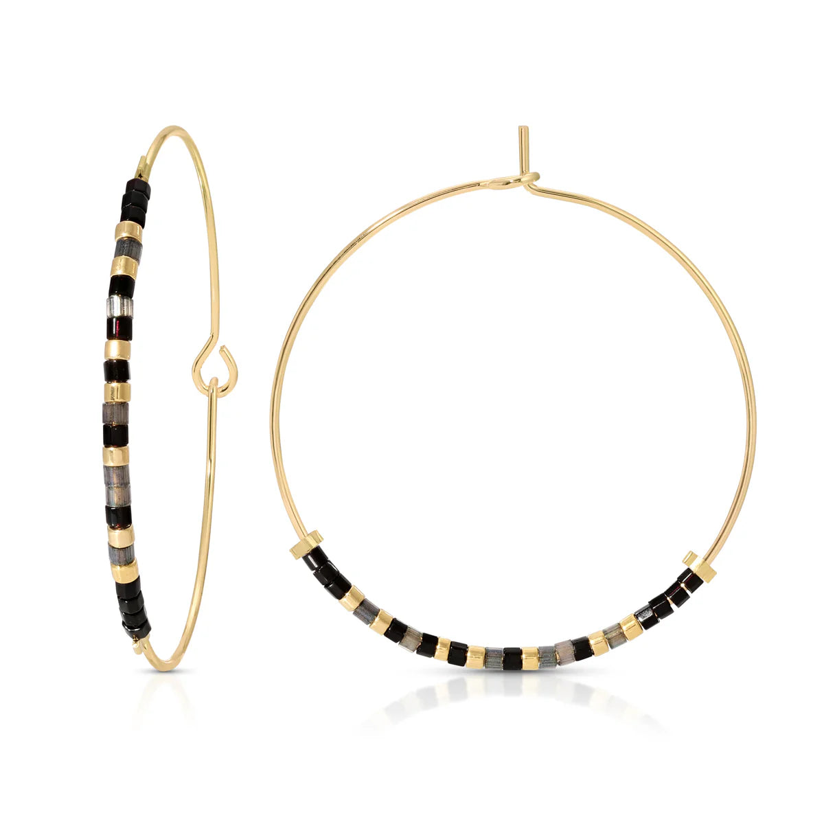 Strength Hoop Dot & Dash Earrings