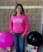 Pink sweatshirt with Santa's Favorite written on the front
