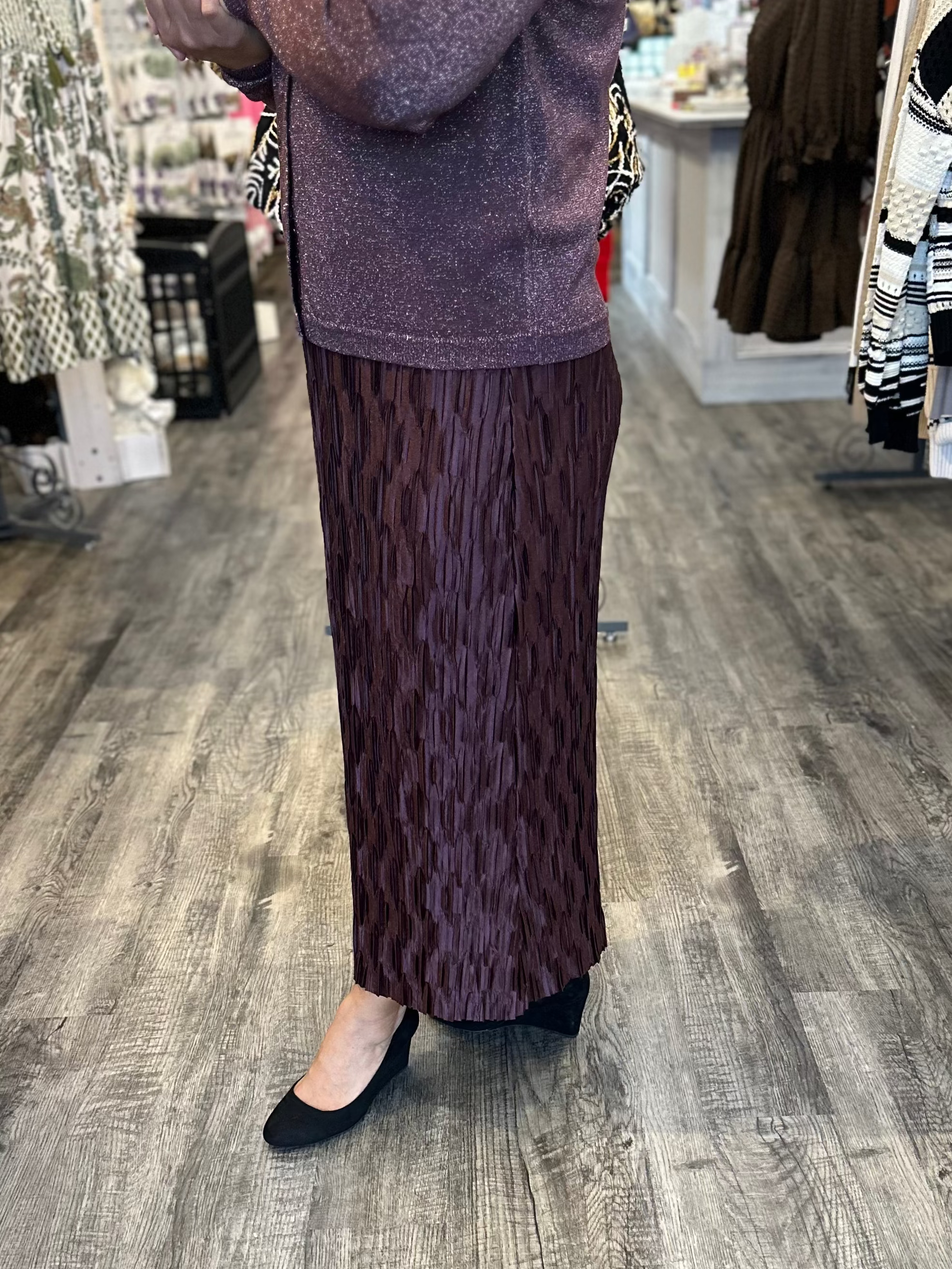 Sale Textured Midi Skirt