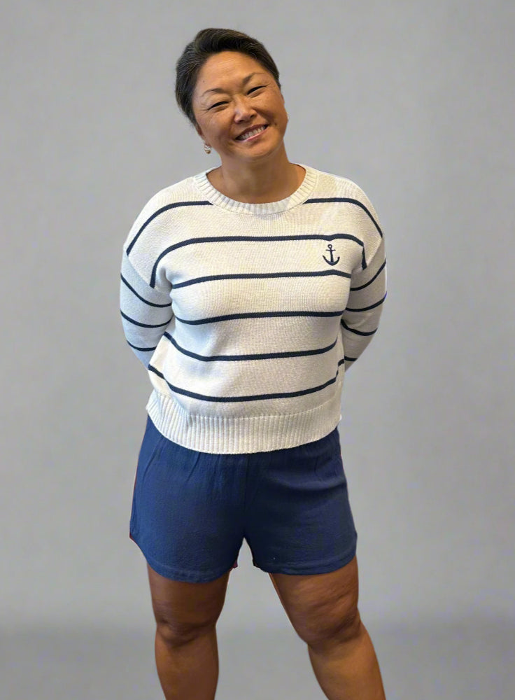 Final Sale Short Scout Linen Rayon Short Yacht Blue