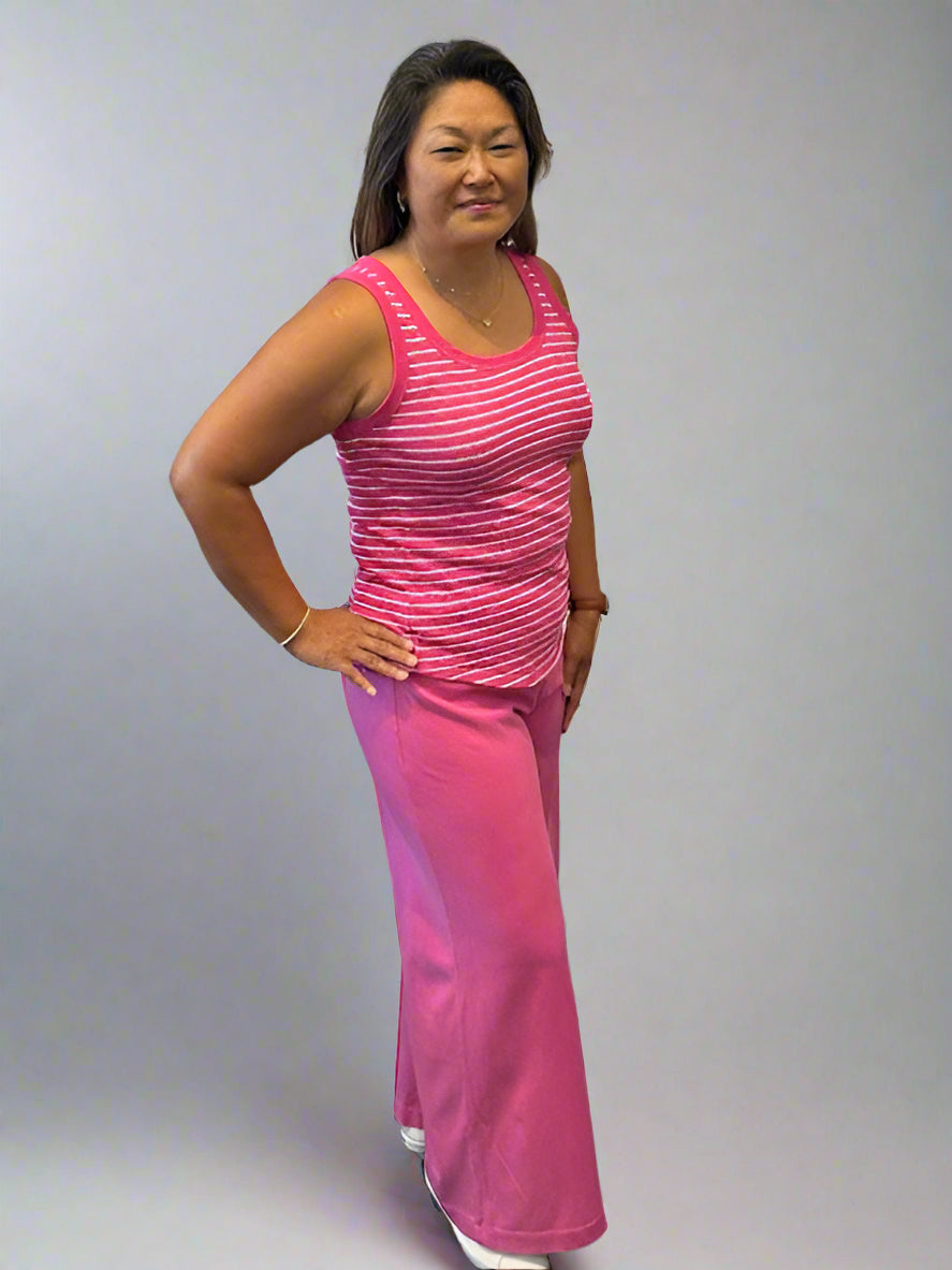 Final Sale Perfect Striped Tank Island Pink