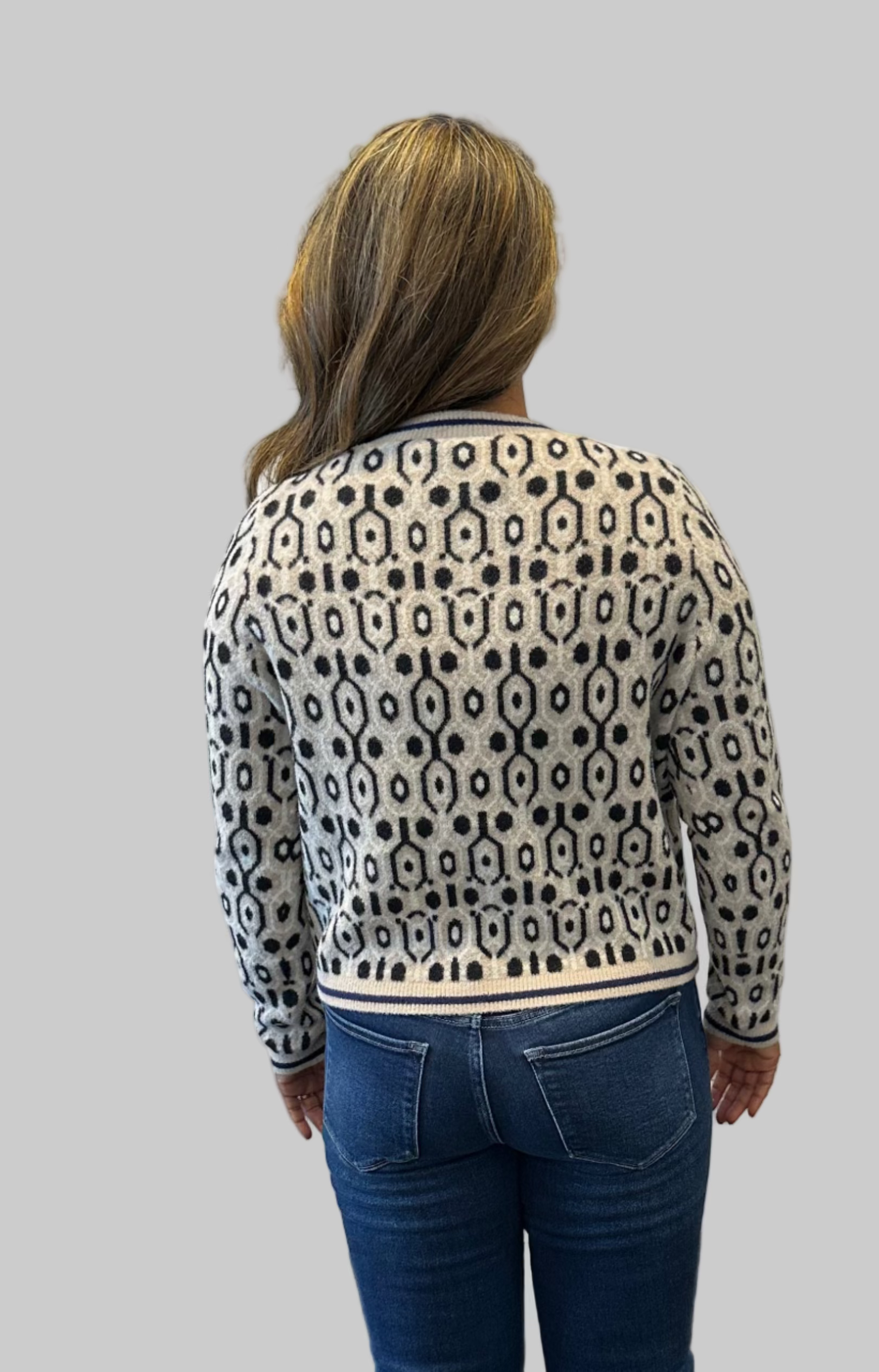 Sale Abstract Knit Cardigan