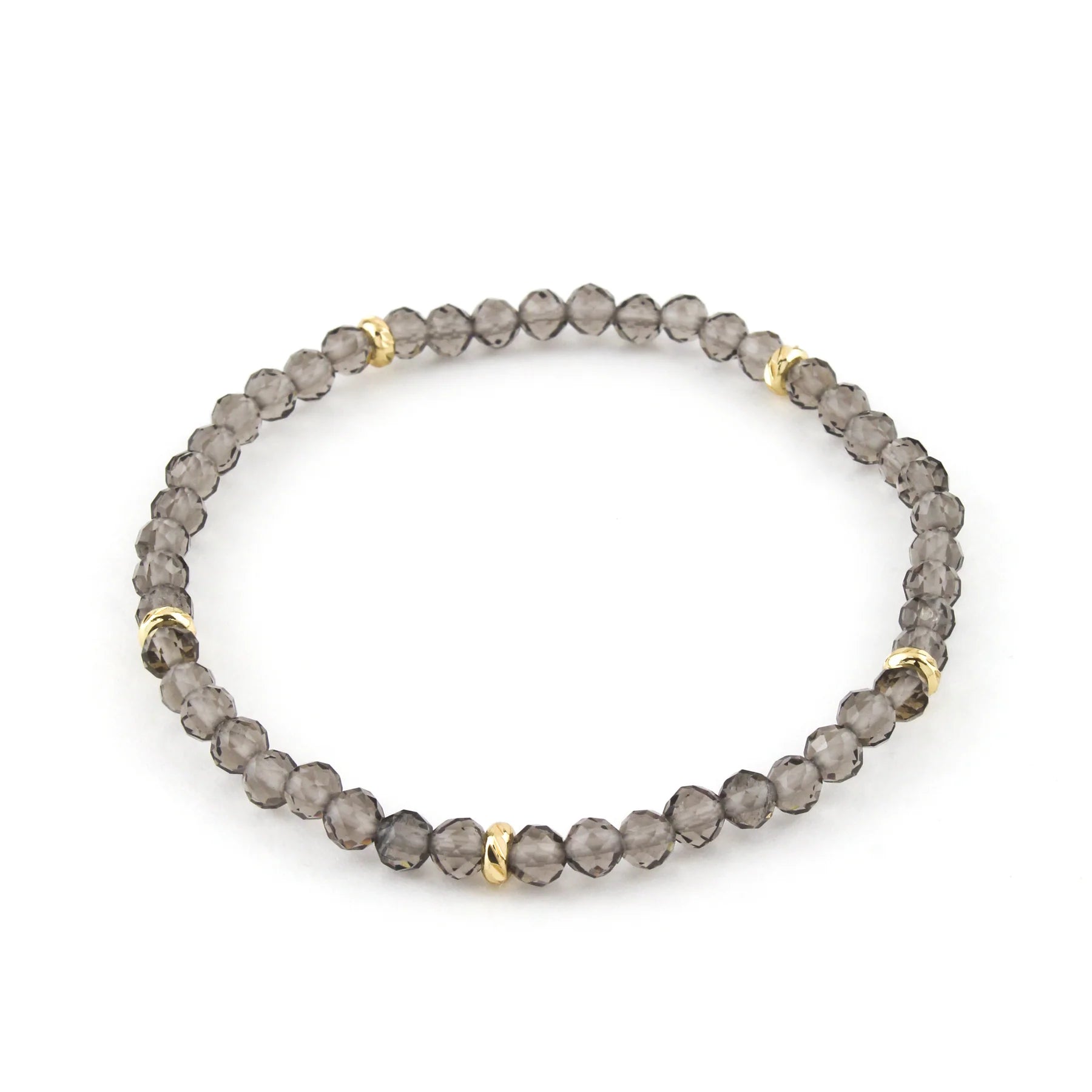 14K Gold Filled Ice Obsidian Gemstone Bracelet 4MM