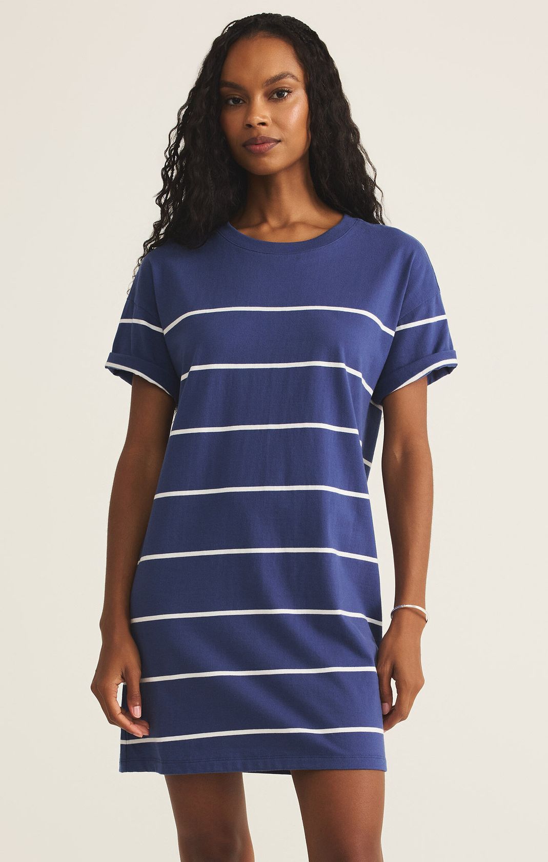 Sale Sway Stripe Mini Dress Yacht Blue