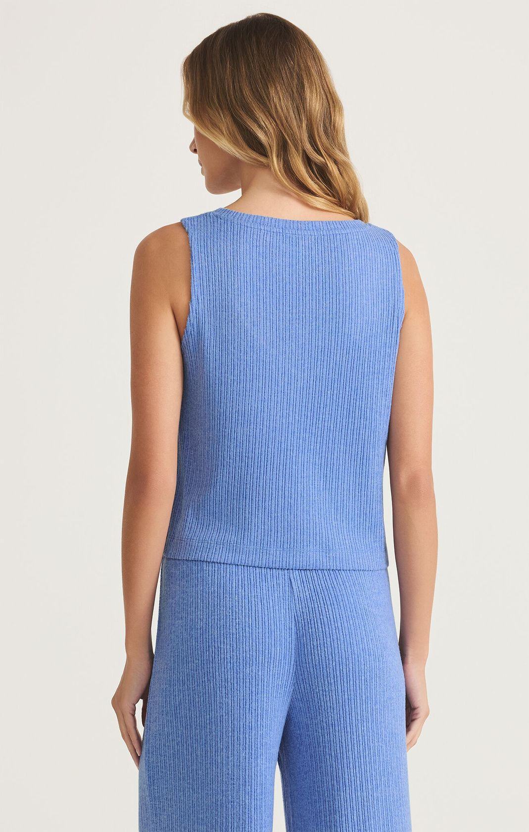 Sale Sloane V-Neck Rib Tank Bay Blue