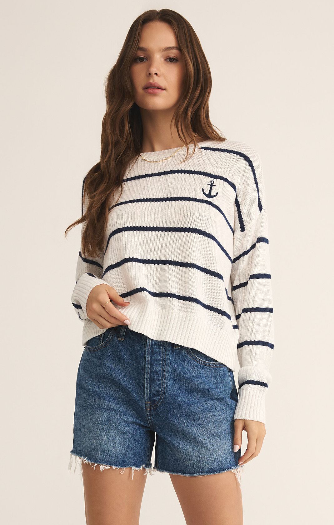 Sale Anchors Away Sweater White