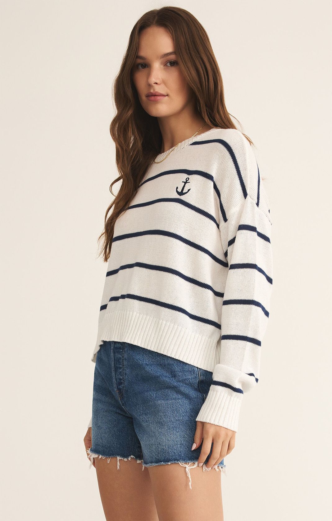 Sale Anchors Away Sweater White