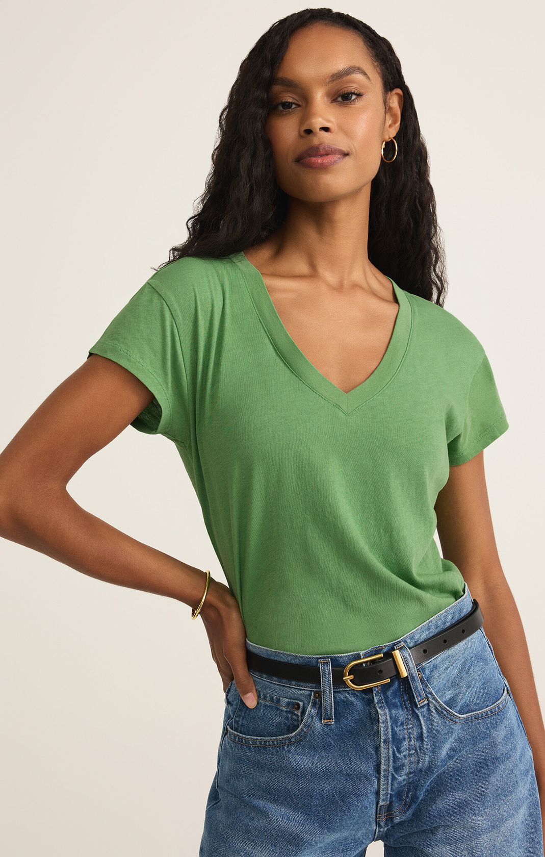 Final Sale Modern V-Neck Tee Lawn