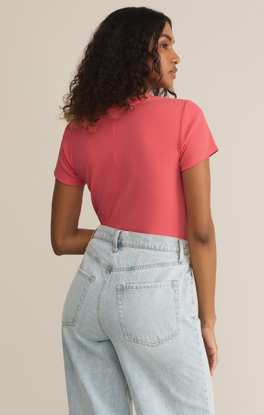 Final Sale Sirena Short Sleeve Tee Sunset Pink