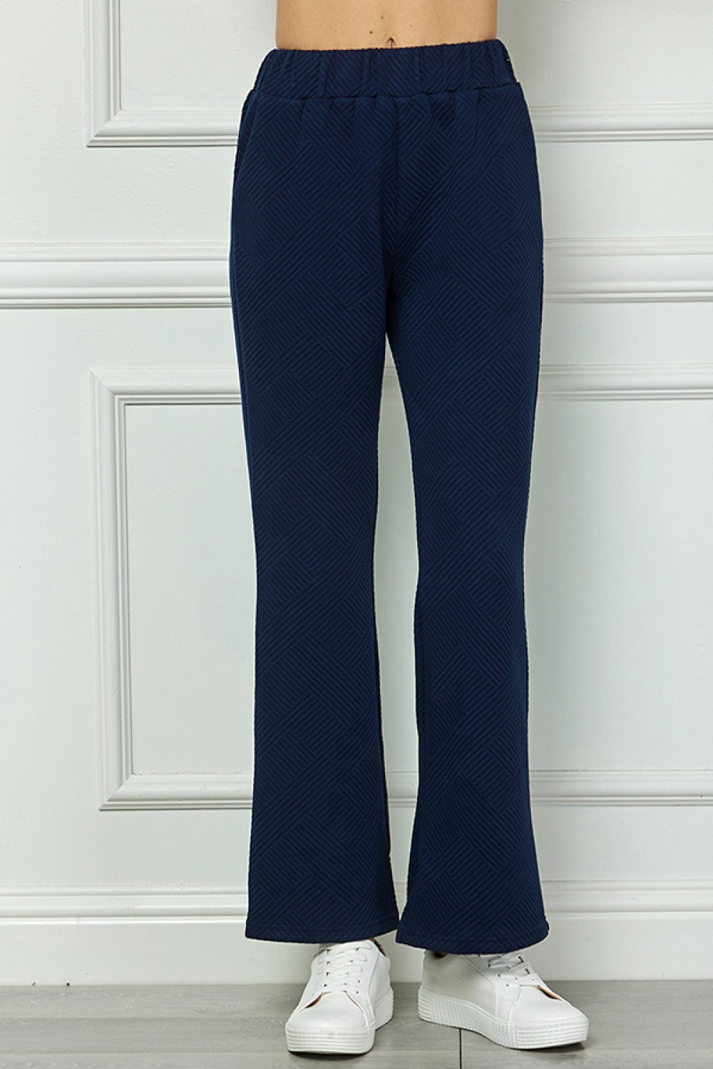Sale Textured Long Pant Navy