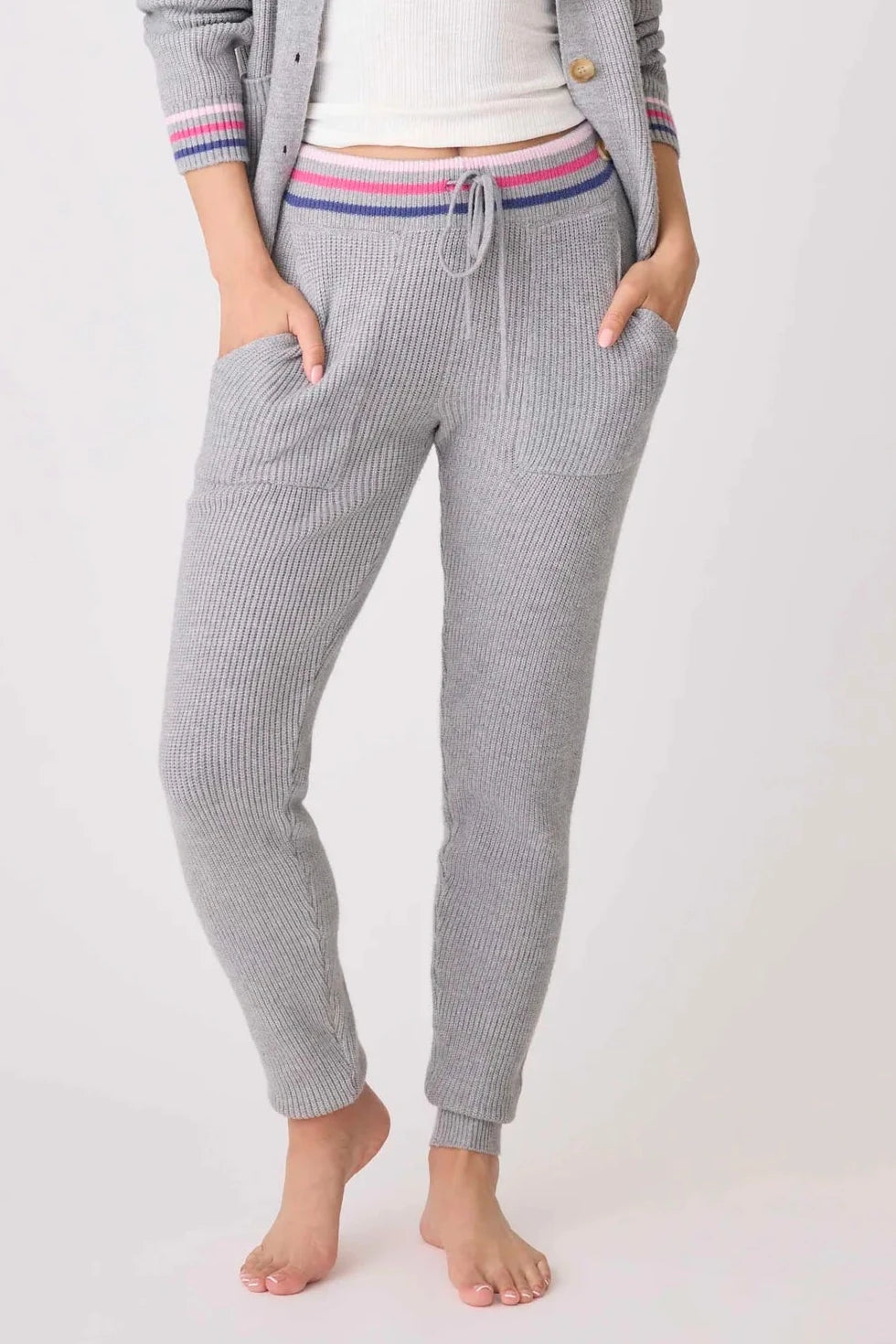 Final Sale Sweater Weather Banded Bottom Pant Heather Grey