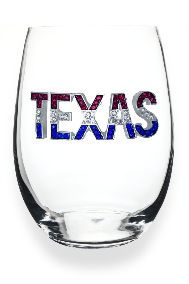 Texas Stemless Wine Glass