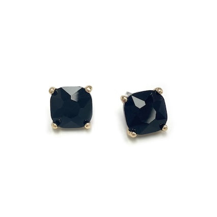 Uma Black Stone Stud Earrings