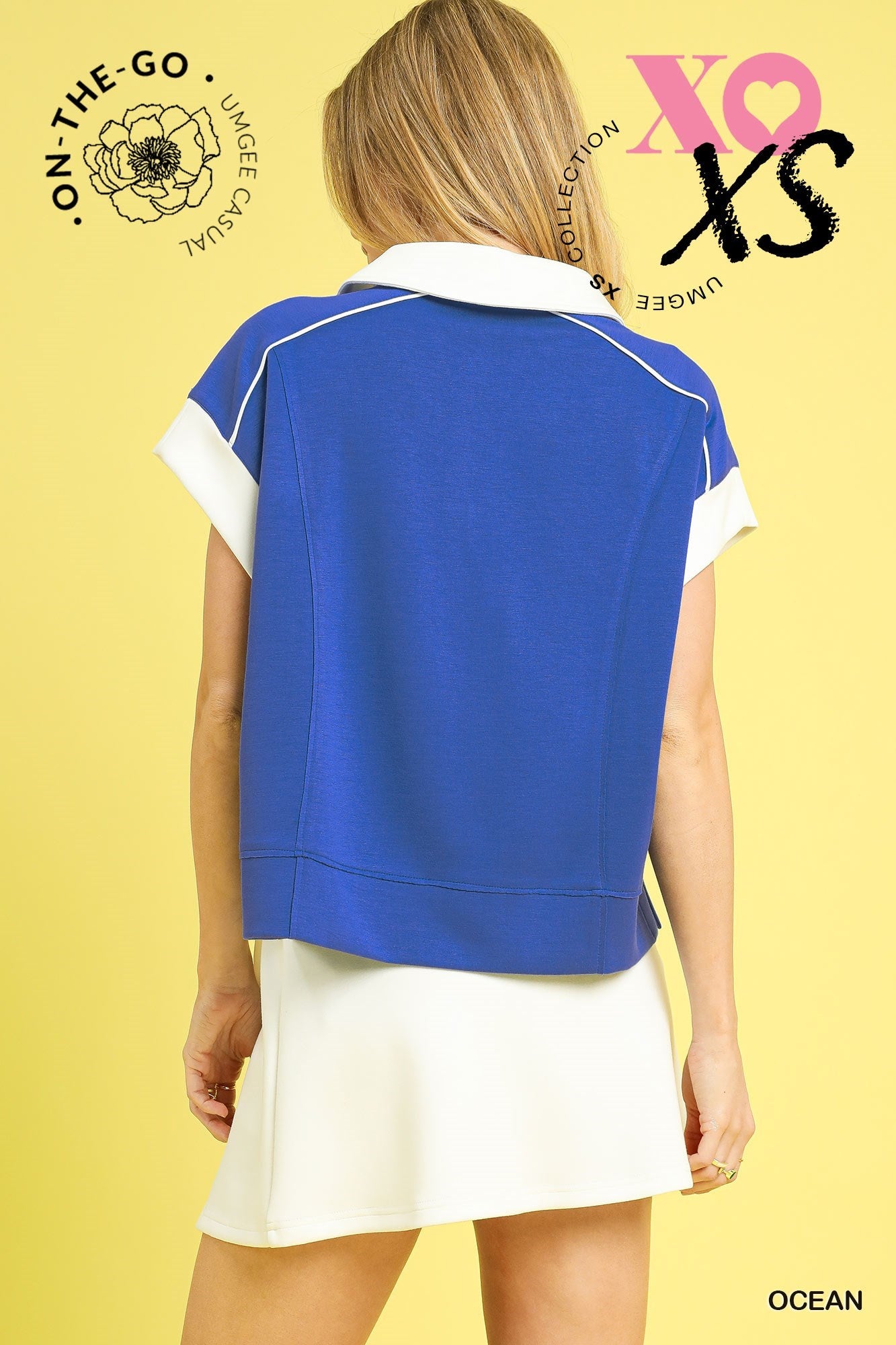 Final Sale Luxeknit Contrast Trim Polo Top