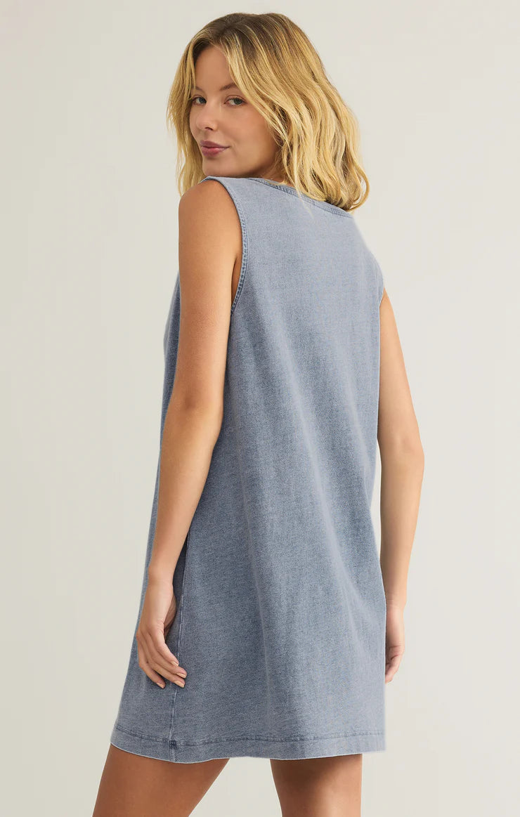 Final Sale Sloane V-Neck Knit Denim Dress