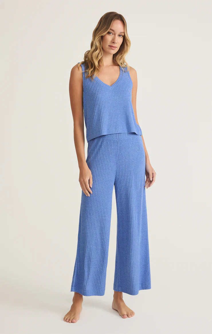 Sale Sloane V-Neck Rib Tank Bay Blue