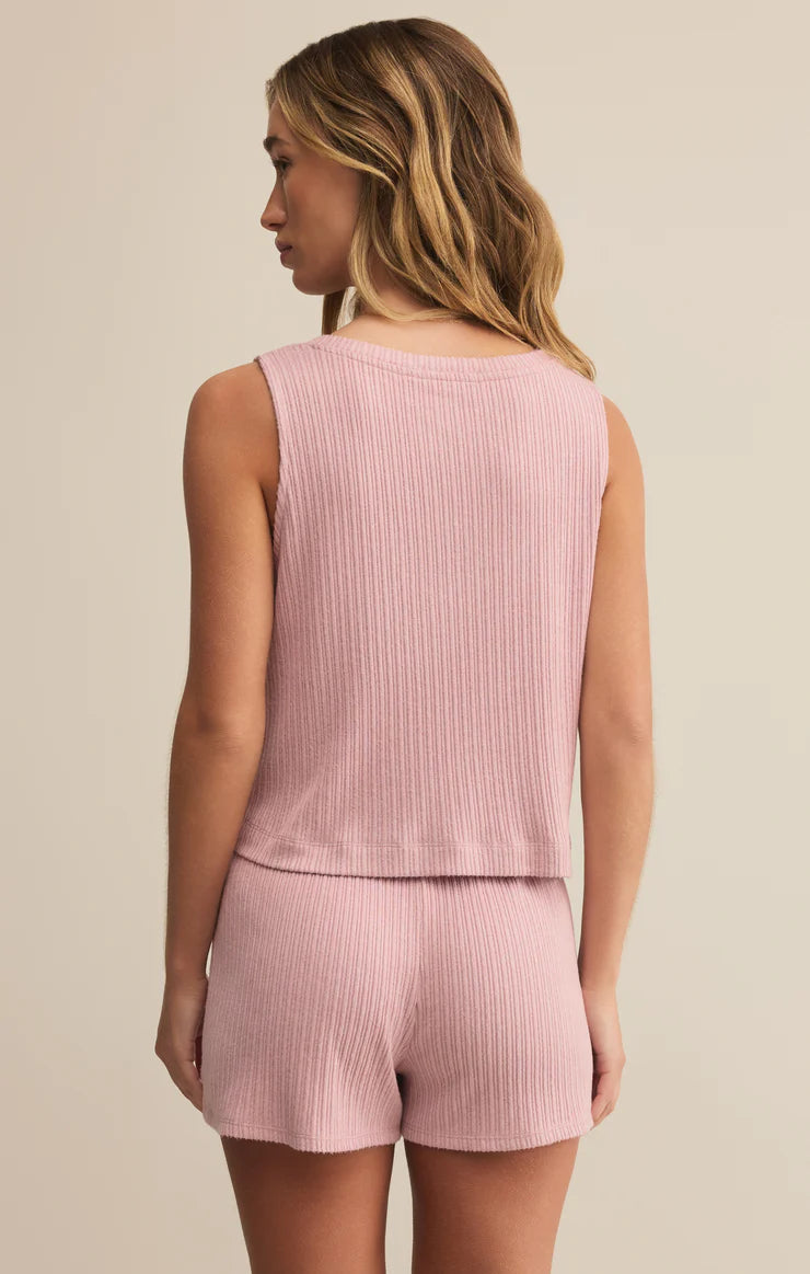 Sale Sloane V-Neck Rib Tank Pink Pearl